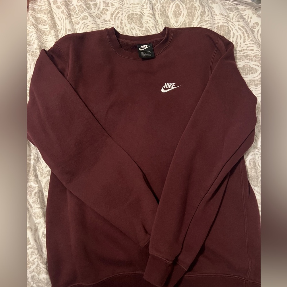 Nike Maroon / Burgundy Sweatshirt Medium